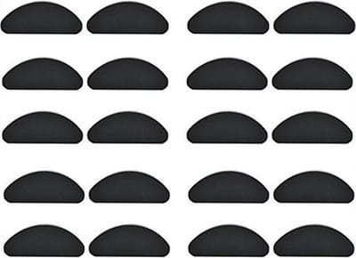WiseGoods Premium Neuspads Brillen & Zonnebrillen - Neus Pads - Neusstrips Bril - Siliconen Pad - Silicone Strip Zonnebril - Zwart