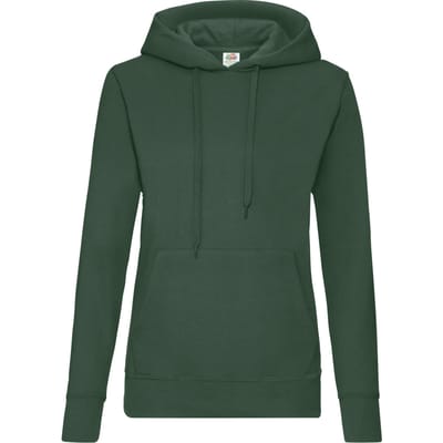 Fruit of the Loom Dames/Dames Klassieke Hoodie (Fles groen)