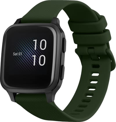 kwmobile horlogebandje geschikt voor Garmin Venu Sq Music / Sq polsband - Smartwatch bandje van TPU - Activity tracker horloge band in donkergroen