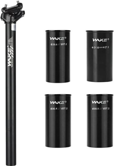 Fiets Zadelpen 27,2 x 400 mm met 3 Maten Spacer voor Mountainbike en Racefiets