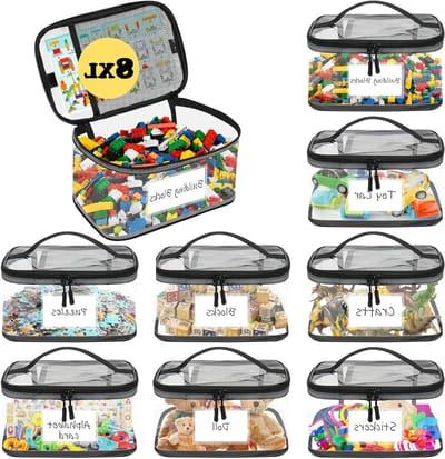 Opbergzakken voor speelgoed - 8 stuks, ideaal voor kinderkamers, opruimen en organisatie