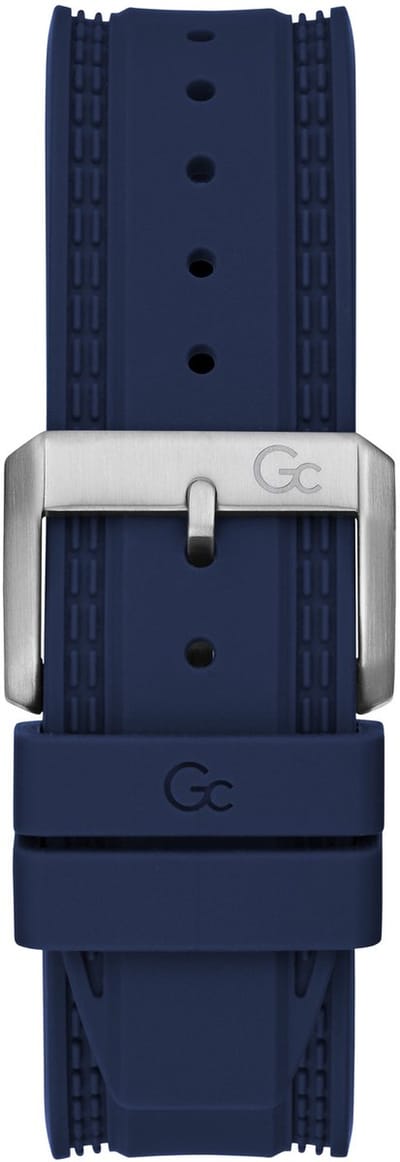 Gc Gc Ironclass Chrono Metal Quartz Chronograafhorloge Blauw Kast Gemaakt Van 100% Roestvrij Staal En Een Armband Van 100% Siliconen 43 Z32003G7MF