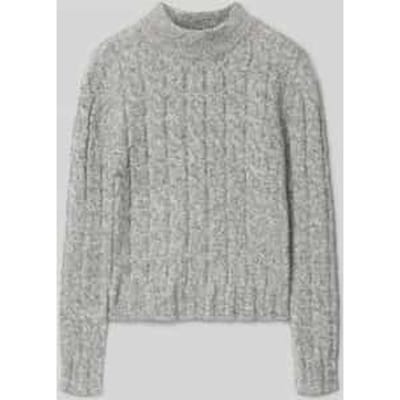 Regular fit gebreide pullover met kabelpatroon