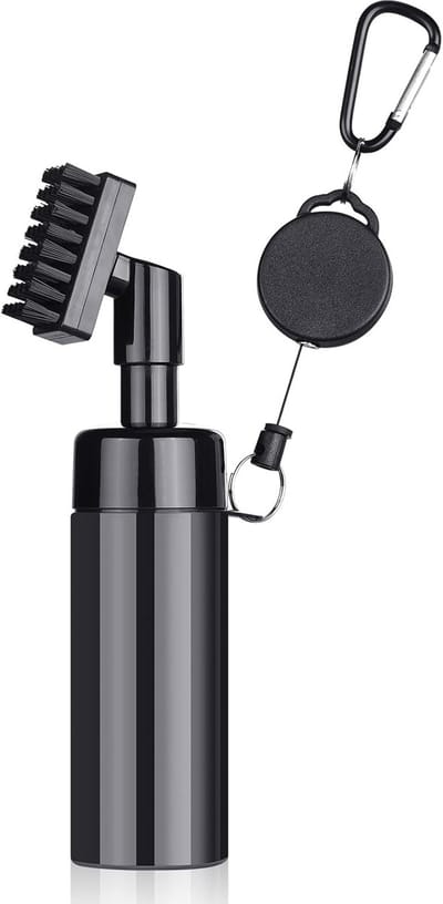 Golf accessoires-Golfclubborstel en groefreinigingsgereedschap-Met lekvrije opslagbuis, knijpfles, borstelkop, en karabijnhaak