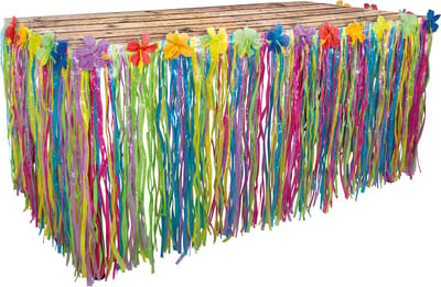 Boland - Tafelrok Hawaï multikleur - Volwassenen - - Hawaii - Tuinfeest - Themafeest - Decoratie