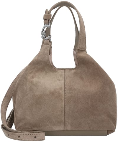 COCCINELLE Leren handtas schoudertas C-Easy Handbag Suede Warm Taupe