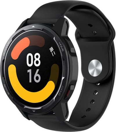 Strap-it Siliconen sport bandje - geschikt voor Xiaomi Watch S1 (Active/Pro) / Watch 2 Pro / Watch S3 / Mi Watch / Amazfit Balance / Bip 5 / Pace / Stratos - zwart