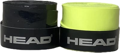 Head Tennisgrip - Overgrip - Antislip - Sticky - Zweet absorberend - Tennis - Padel - Badminton - Squash - Tennisgrips - Soft - Zacht - Grip Tennis - Tennis Grip - Tennis Grip Zwart & Geel - Tennis Grip Zwart - Tennis Grip Geel - Zwart - Geel