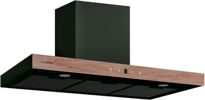 Klarstein Afzuigkap ZenFusion T - 90 cm wandmontage, Boost-modus 885 m³/u, A++ Energie-efficiëntie, LED 4000 K, Touchbediening, Stil 47 dB, Afvoer & Recirculatie, Zwart,6 m³/u 51 cm - voor Keuken - LED-Verlichting Koolstoffilter Energiezuinig