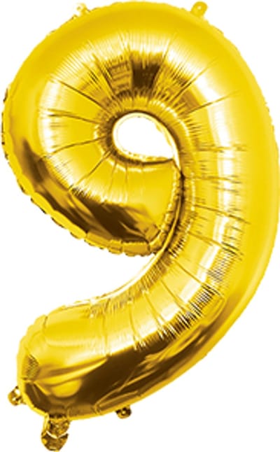 Foil Balloon 40 cm- no.9 Gold