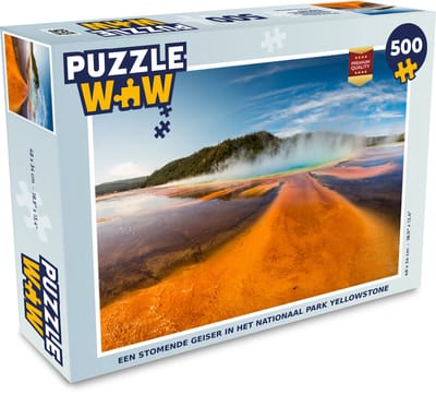 Puzzel Een stomende geiser in het Nationaal park Yellowstone - Legpuzzel - Puzzel 500 stukjes