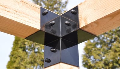 Wovar Pergola Hoekverbinding Zwart voor 9 x 9 cm balken | Per Stuk