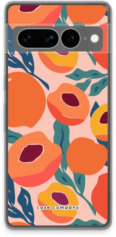 Case Company® - Hoesje geschikt voor Google Pixel 7 Pro hoesje - Perzik - Soft Cover Telefoonhoesje - Bescherming aan alle Kanten en Schermrand