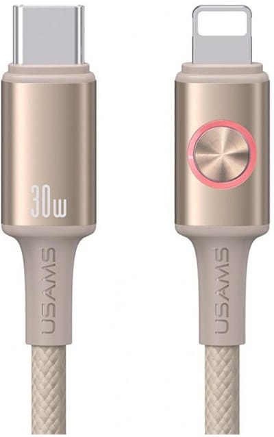 Usams Usb-C Naar Lightning Kabel 1.2M Voor Iphone 30W Snellaadkabel