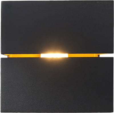 QAZQA Transfer 2 - Wandlamp - 1 Lichts - 9,7 cm - zwart