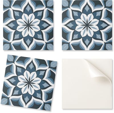 PVC wandtegels met patroon voor kamerdecoratie, bloemenpatroon, symmetrisch, 20x20x20 cm