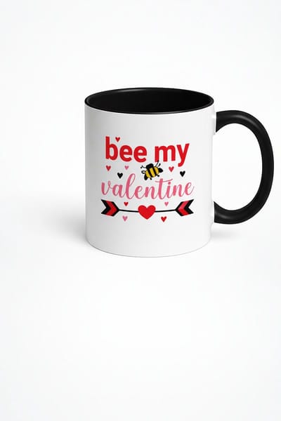 Valentijn Mok 'Bee My Valentine' | Liefdes Beker met Bij en Harten
