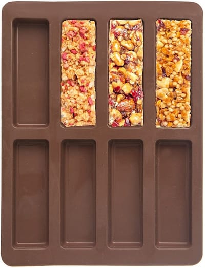 Mueslirepen Bakvorm Silicone Bruin SILLINIE 22x16,5x1,5 cm - Vormen Rechthoekige