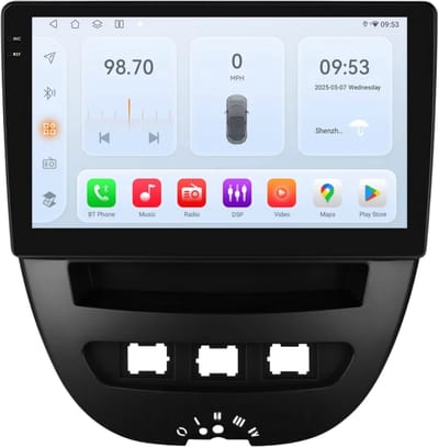 Autoradio met bluetooth - Carplay - Voor Peugeot 107/ Toyota Aygo & Citroën C1 (2005-2014) - Geschikt voor Apple en Android - Stereo - Navigatie - Navigatiesysteem auto - 4GB 32GB