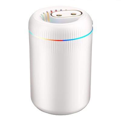 Draagbare luchtbevochtiger, vernevelaar met nachtlampje (7 kleuren) en dubbele sproeikop, USB-oplaadbaar, voor slaapkamer of bureau