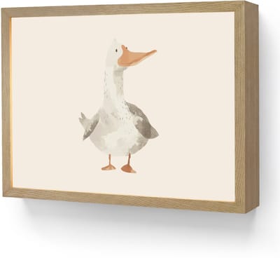 Nachtlampje 40x30 cm - Kinder lamp - Gans - Eend - Boerderij - Dieren - Tafellamp kinderkamer draadloos - Slaapkamer lampje - Bedlamp kinderen - Kinderlampje - Wandlamp babykamer - Nachtlampjes
