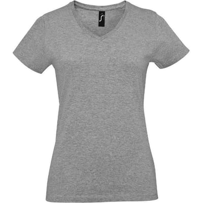 SOLS Dames/Dames Imperial V Hals T-shirt (Grijze Mergel)