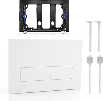WC Drukplaat - Spoelplaat Toilet - Toilet Reparatie - Universeel Compatibel - 25 x 14.5 cm - Wit