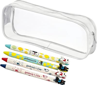 Transparante Waterdichte Pennentas met Ritssluiting voor Schoolbenodigdheden en Make-up Opslag - Perfect voor Examens en Organisatie