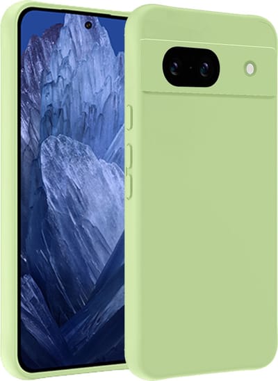 Hoesje - Geschikt voor Google Pixel 8a - Sterk & Shockproof - Siliconen Case - Hoes Cover - Telefoonhoes - Groen