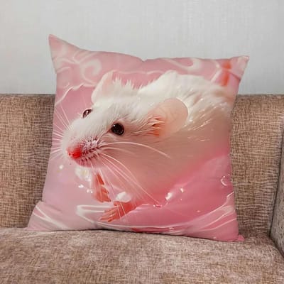 Home Decor Grappige Trieste Hamster Emoticon Kussensloop Geschikt voor Slaapkamer Auto Kantoor Woonkamer Bank Kussenhoes 45x45cm