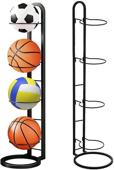 Opbergrek voor Sportballen, 4 Niveaus, Multifunctioneel voor Basketbal, Voetbal en Volleybal, Ideaal voor Thuis of Sportclub