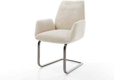 Sledestoel Zoa-Flex sledemodel vlak grafiet koord beige pocketveer kern