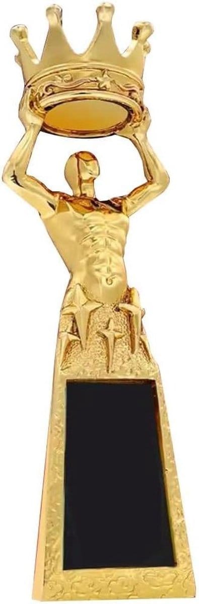 Gouden Kroon Trofee - Prijzen winnaar - Wedstrijden bekronen - Hars plating ontwerp - 26cm hoog - Goud