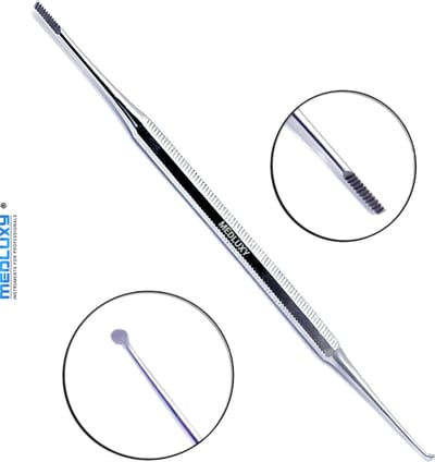 MEDLUXY® Pro - Hoekvijl / Excavator - 16 cm - Combinatie instrument (hoekheffer, naillifter, nagellifter, hoek vijl ingegroeide nagels) [MP0155]