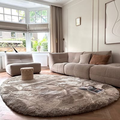 Organisch hoogpolig vloerkleed Odelia stone - Interieur05 - 240 x 330 cm - (XL)