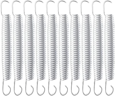 Trampolineveren - Reserveveren - Trampoline Reparatie - Verzinkt Staal - 10 Stuks - Zilver
