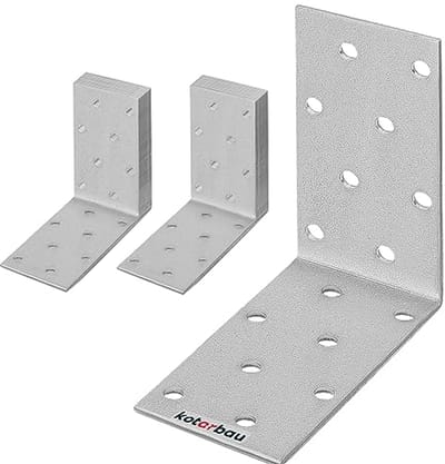 Set van 25 hoekverbinders 75 x 75 x 40 mm - Verzinkt Staal voor Meubelverbindingen
