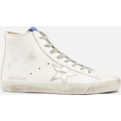 Damestrainers Golden Goose Francy Leather Hi-Top in Wit
