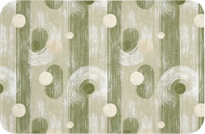 WC mat 60x40 cm - Antislip - Artistiek - Modern - Groen - Toiletmat - Vloermat - Douchemat - Toilet tapijt - Toiletmatten