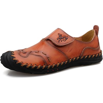Grote Maten Lente en Zomer Echt Leer Herenschoenen Herenschoenen Britse Loafers Casual Schoenen Heren Rijschoenen 50 bruin