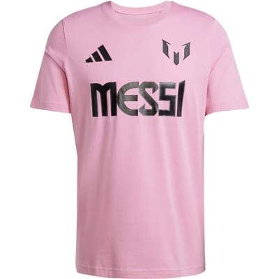 T-shirt Korte Mouw adidas T-shirt Messi Name number col ras du cou côtelé