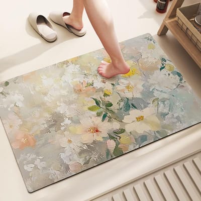 Badkamer Antislip Mat Toilet Deurmat Entree Deurmat Retro Olieverf Diatomeeën Modder Absorberend Zacht Kussen Toilet 40 * 60CM
