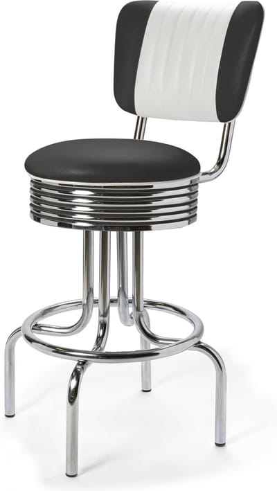 Bel Air Retro Barkruk BS-28-66-CB Zwart