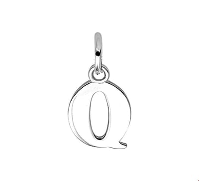 Zilver Gerhodineerde Hanger letter Q 1319088