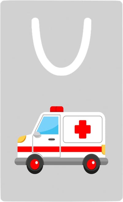 Hacebo® - Ambulance metalen boekenlegger - Auto - Ambulance medewerkers - Zorgmedewerkers - hulpdiensten - ziekenwagen Bladwijzer boekenleggers - 7.6 cm x 5cm