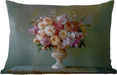 Buitenkussens - Tuin - Orchidee - Boeket - Vaas - Bloemen - 50x30 cm
