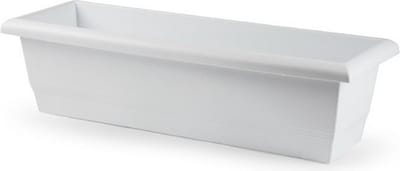 PlasticForte Plantenbak - wit - rechthoekig - 60 x 20 x 16 cm - Bloembakken voor binnen/buiten