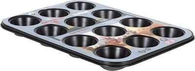 Quttin bakplaat muffins voor 12 porties zwart