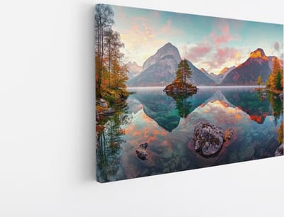 Saammp Canvas Schilderij - Natuur - japanse bloementuin - landschappen - 30x20 - Foto op canvas - Wanddecoratie - Muurdecoratie Woonkamer - Slaapkamer decoratie - Canvas Print