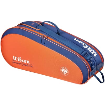 Tas voor 6 tennisrackets Wilson Team Roland Garros 2026